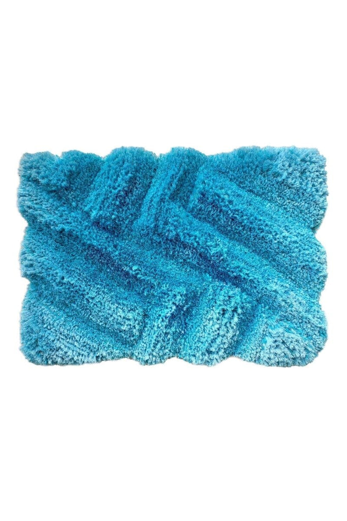 Gradient Blues Fluffy Doormat (50x80 CM) RAM 