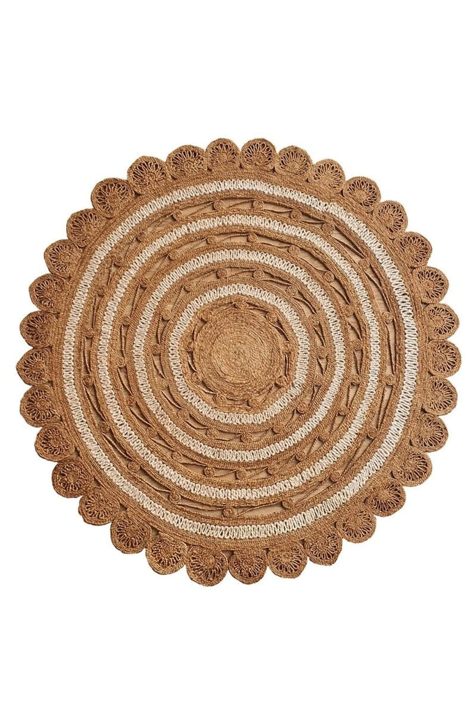 Ethereal Mandala - Crochet Jute Rug (2 Sizes) CROCHET JUTE RUG RAM 