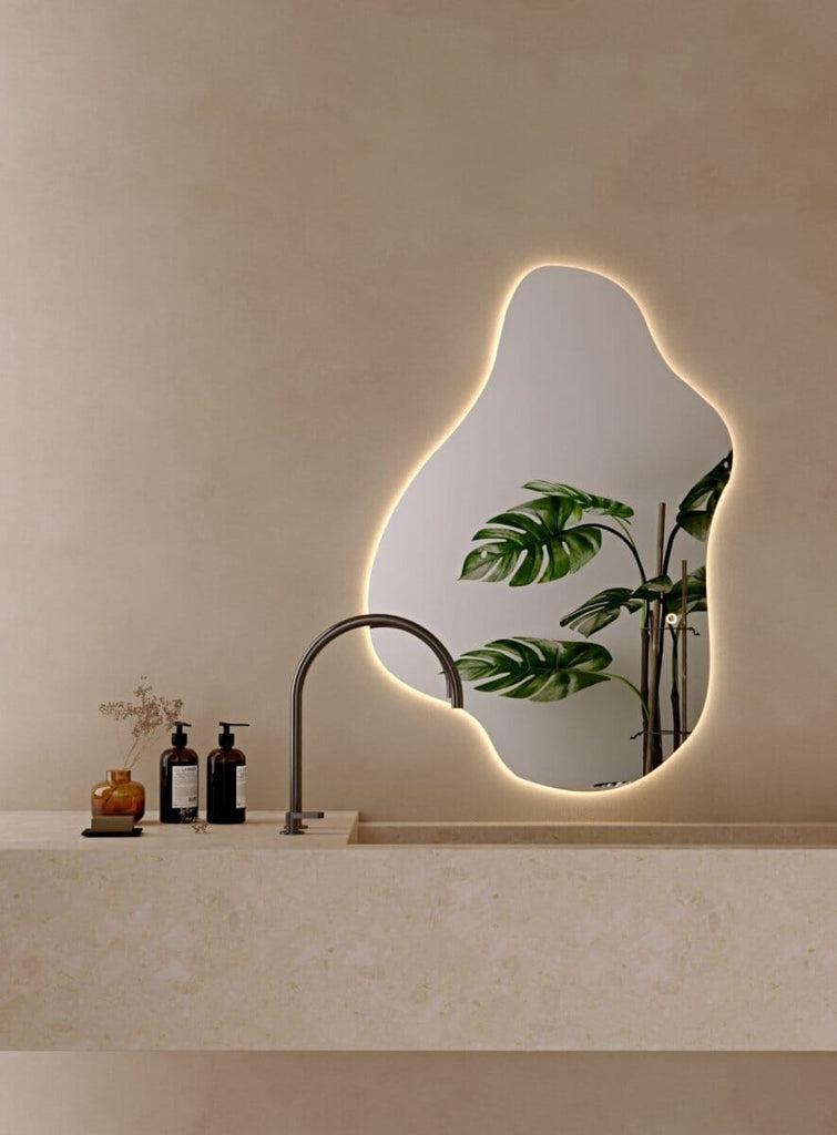 Wallis Irregular LED Vanity Mirror (100x70CM) Homekode 