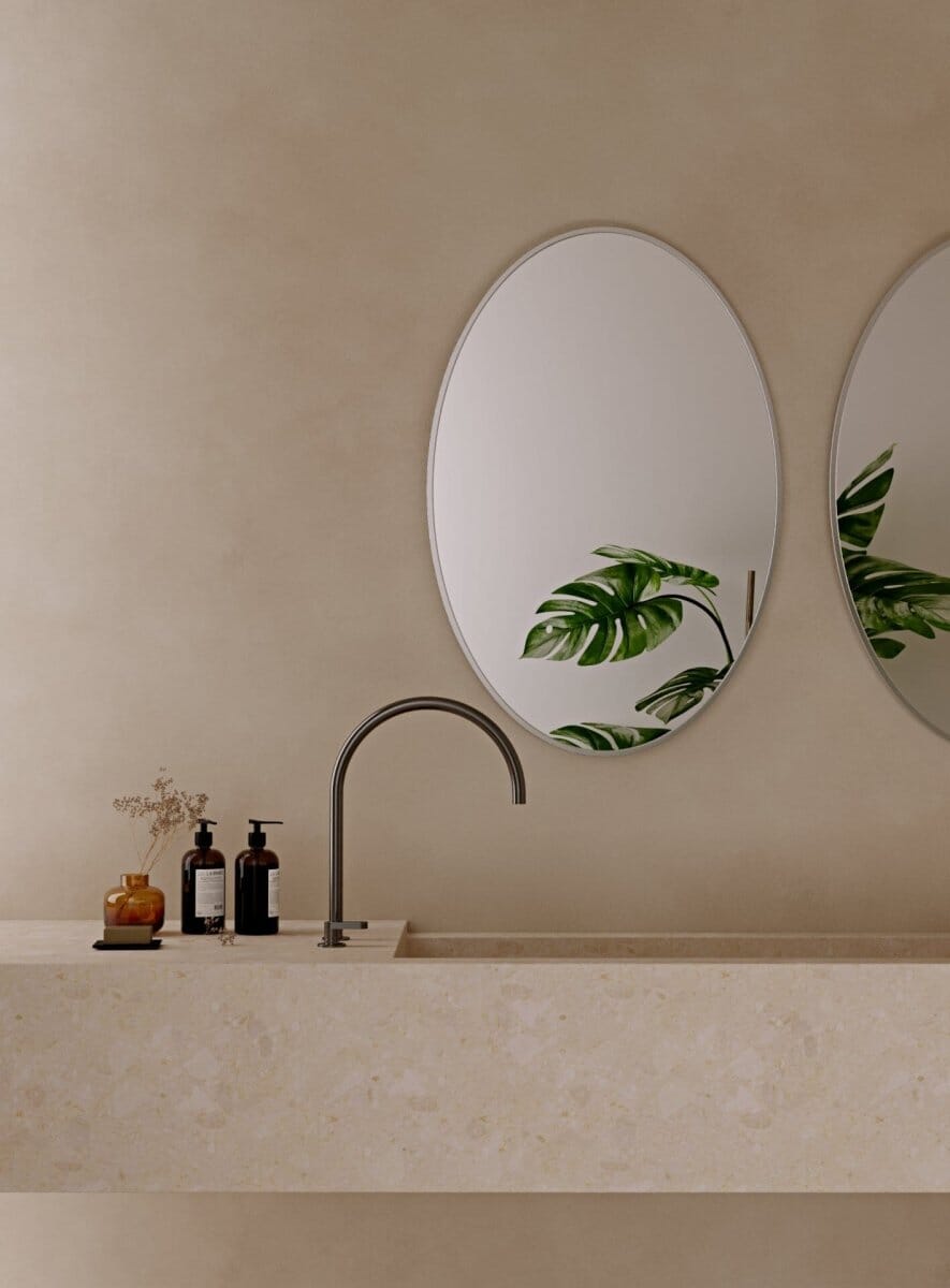 Silver Oval Vanity & Hallway Wall Mirror (90x60 CM) Mirrors AME 