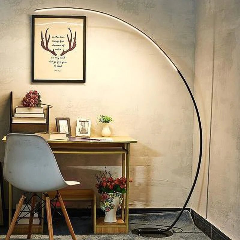 Black Curvy Floor Lamp Homekode 